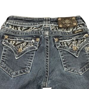 Miss Me Boot Cut Jeans with Embellished Pockets